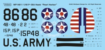 WP14811 P-36 Hawk Pearl Harbor Wolfpack WP14811 skala 1/48