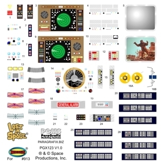 PGX122 Jupiter 2 Decals for Stock Interior 1/35 Lost in spaca paragrafix