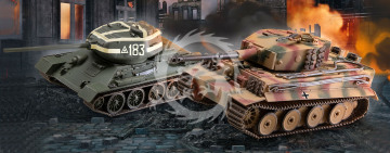  Limitowana edycja - Tiger I kontra T-34/85 + książka farby klej i pędzel -  Revell  5655 skala 1/72