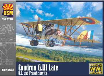 PREORDER - Caudron G.III Late, U.S. and French service Copper State Models CSM32011 skala 1/32