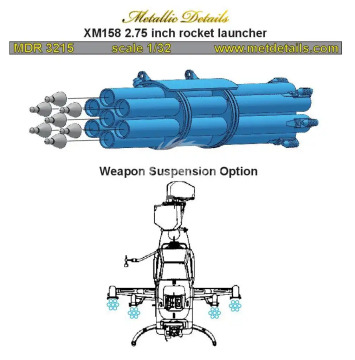  XM158 2.75 inch rocket launcher - Metallic Details  MDR3215 skala 1/32