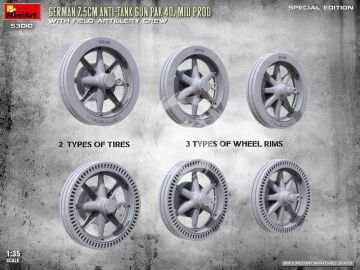  German 7.5cm Anti-Tank Gun PaK 40. Mid Prod w/ Artillery Crew. Special Edition - MiniArt 53010 skala 1/35 