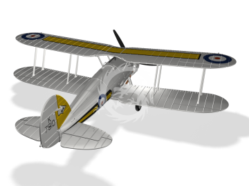 MDR14466 Metallic Details Model samolotu Gloster Gauntlet Mk.II w skali 1/144, drukowany w 3D