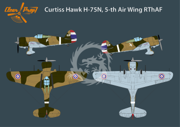Model plastikowy Curtiss H-75N Royal Thai Air Force, Clear Prop Models, CP4804, skala 1/48