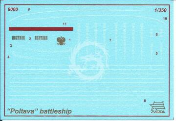 Model plastikowy Russian Imperial Battleship Poltava Zvezda 9060 skala 1/350