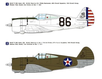 WP14811 P-36 Hawk Pearl Harbor Wolfpack WP14811 skala 1/48
