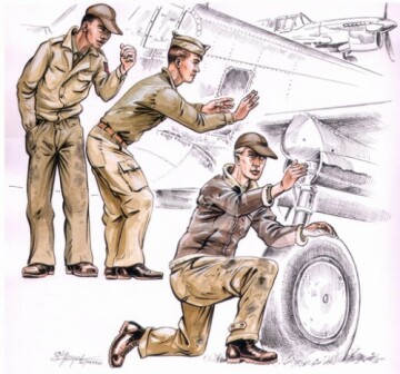 US Army machanics WW II (3 fig.) CMK  F72114 skala 1/72