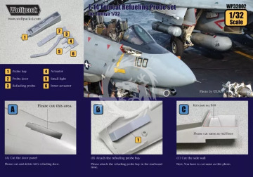F-14 Tomcat Refueling Probe set for Tamiya - Wolfpack WP32002 skala 1/32