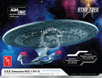 U.S.S. Enterprise NCC-1701-D injected in translucent plastic - AMT AMT1429 skala 1/1400