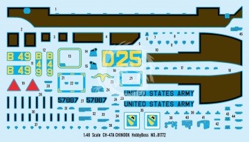 CH-47A Chinook HobbyBoss 81772 skala 1/48