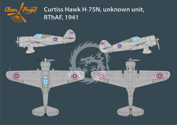 Model plastikowy Curtiss H-75N Royal Thai Air Force, Clear Prop Models, CP4804, skala 1/48