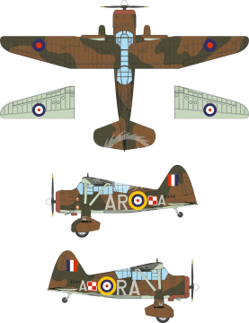Model plastikowy Westland Lysander Mk.III, Dora Wings DW72024 skala 1/72