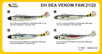 Model plastikowy DH Sea Venom FAW.21/22 ‘In Combat Operations’ Mark I MKM144137 1/144
