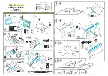 F3H-2M Demon Exterior Metallic Details MDR4898 skala 1/48