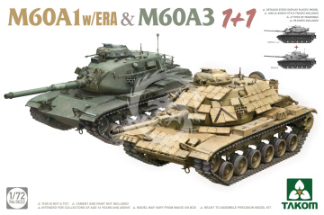 NA ZAMÓWIENIE - M60A1 w/ERA & M60A3 1 + 1 Takom 5022 skala 1/72