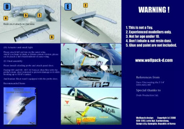 F-14 Tomcat Refueling Probe set for Tamiya - Wolfpack WP32002 skala 1/32