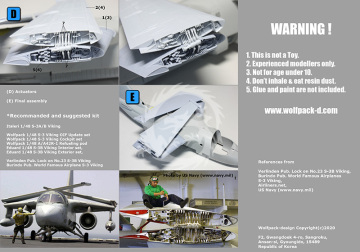 Zestaw dodatków S-3 Viking Wing Folded set (for Italeri 1/48), Wolfpack WP48131 skala 1/48