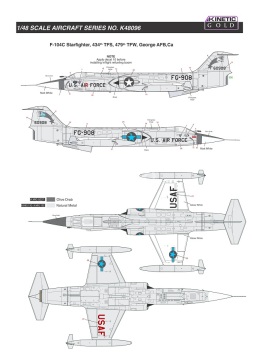 Model plastikowy F-104A/C USAF Starfighter Kinetic K48096 skala 1/48