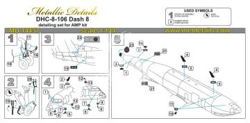 MD14437 Detailing set for aircraft model DHC-8-106 Dash 8 AMP 1/144
