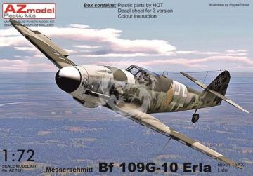 Messerschmitt Bf 109G-10 Erla Block 15XX Late AZmodel  AZ 7611 skala 1/72