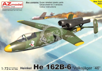He 162B-6 Volksjager '46 AZmodel  AZ7856 skala 1/72