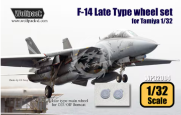 F-14 Tomcat Late Type Wheel Set for Tamiya, Trumpeter - Wolfpack WP32004 skala 1/32