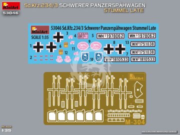 Sd.Kfz.234/3 Schwerer Panzerspähwagen Stummel Late - MiniArt 53046 skala 1/35