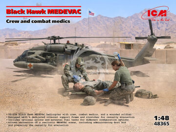 NA ZAMÓWIENIE - UH-60A Black Hawk Medevac with flight medics - ICM 48365 skala 1/48