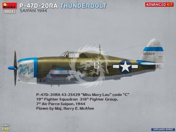 P-47D-20RA Thunderbolt. Saipan, 1944. Advanced Kit - MiniArt 48043 skala 1/48 