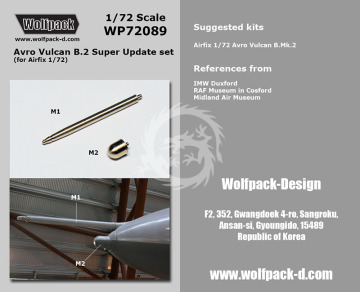 Zestaw dodatków Avro Vulcan Refueling Probe set (for Airfix 1/72), Wolfpack WP72089 skala 1/72