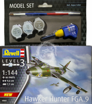 Hawker Hunter FGA.9 + farby i klej - Revell 63833 skala 1/72