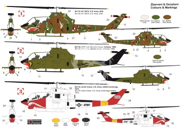 Bell AH-1G Huey Cobra Special Markings Kovozávody Prostějov KPM72381 skala 1/72