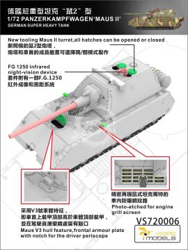 Panzerkampfwagen Maus II German super heavy tank Vespid Models VS720006 skala 1/72