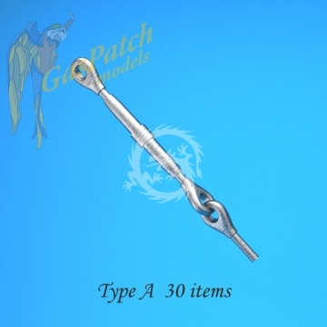 Metal Turnbuckles Type A 30 pcs. GasPatch Models 12-48007 skala  1/48