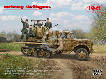 PRZEDSPRZEDAZ - Achtung! Sie fliegen! (Sd.Kfz.3b with 2 cm Flak 38 and crew)-  ICM 35407 skala 1/35