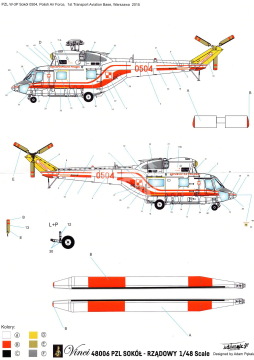 PZL W-3P Sokół - rządowy - Vinci 48007 skala 1/48