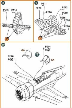 Zestaw elementów fototrawionych Hawk H-75 M/N/O PE parts Clear Prop! CPA72045 skala 1/72