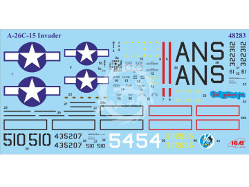 A-26C-15 Invader w/USAF pilots and ground personnel ICM 48288 skala 1/48