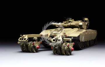 ISRAEL MAIN BATTLE TANK MERKAVA Mk.3 BAZ w/NOCHRI DALET MINE ROLLER SYSTEM  Meng model TS-005 skala 1/35