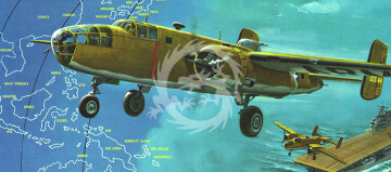 B-25 Flying Dragon with Swivel Stand - Atlantis 216 skala 1/64