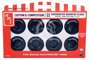 Zestaw opon - M&H Racemasters Jumbo Drag Slicks Tire Pack - AMT PP003 skala 1/25