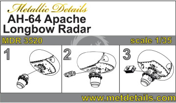 Longbow radar AH-64 Apache - Metallic Details MDR3520 skala 1/35