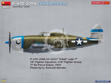 P-47D-20RA Thunderbolt. Saipan, 1944. Advanced Kit - MiniArt 48043 skala 1/48 