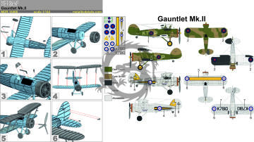 MDR14466 Metallic Details Model samolotu Gloster Gauntlet Mk.II w skali 1/144, drukowany w 3D