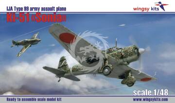 Model plastikowy IJA Type 99 army assault plane Ki-51 “Sonia”, WINGSY KITS D5-04, skala 1/48