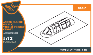 A5M2B Claude (early version) vacuum formed canopy Clear Prop! CPA72022 1:72