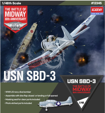 USN SBD-3 The Battle of Midway 80th Anniversary Academy 12345 1/48