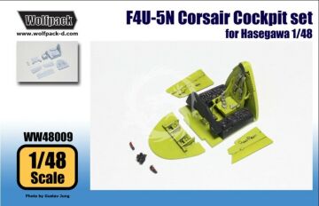 F4U-5N Corsair Cockpit Set for Hasegawa, Monogram Pro Modeler Wolfpack WW48009 skala 1/48