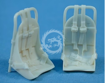 P-38 Lightning Seats with Standard American Harness Ultracast 48223 skala 1/48