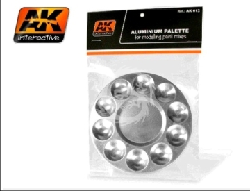 Aluminium Palette for Modelling Paint Mixes, 10 Wells AK Interactive AK 613